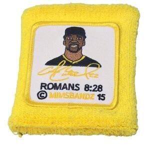 Andrew McCutchen Mimsbandz Wristband Pittsburgh Pirates Yellow HTF Romans 8:28